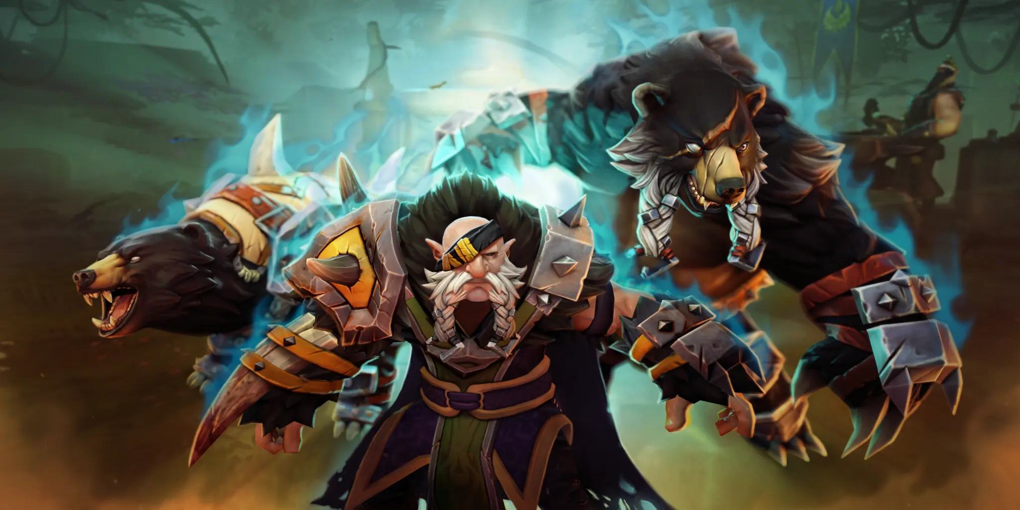 Загрузочный экран из набора Rage of the Dark Wood для Lone Druid из Dota 2