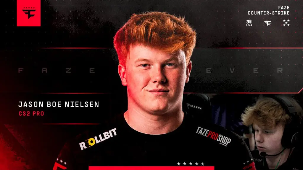 Анонс FaZe Clan об аренде Джейсона «JBOEN» Бо Нильсена у BIG.