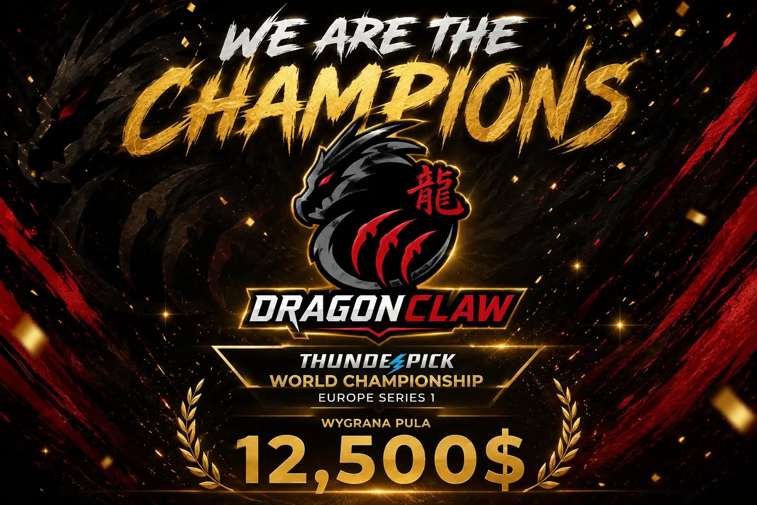 Картинка победы DragonClaw на Thunderpick World Championship 2026: European S1