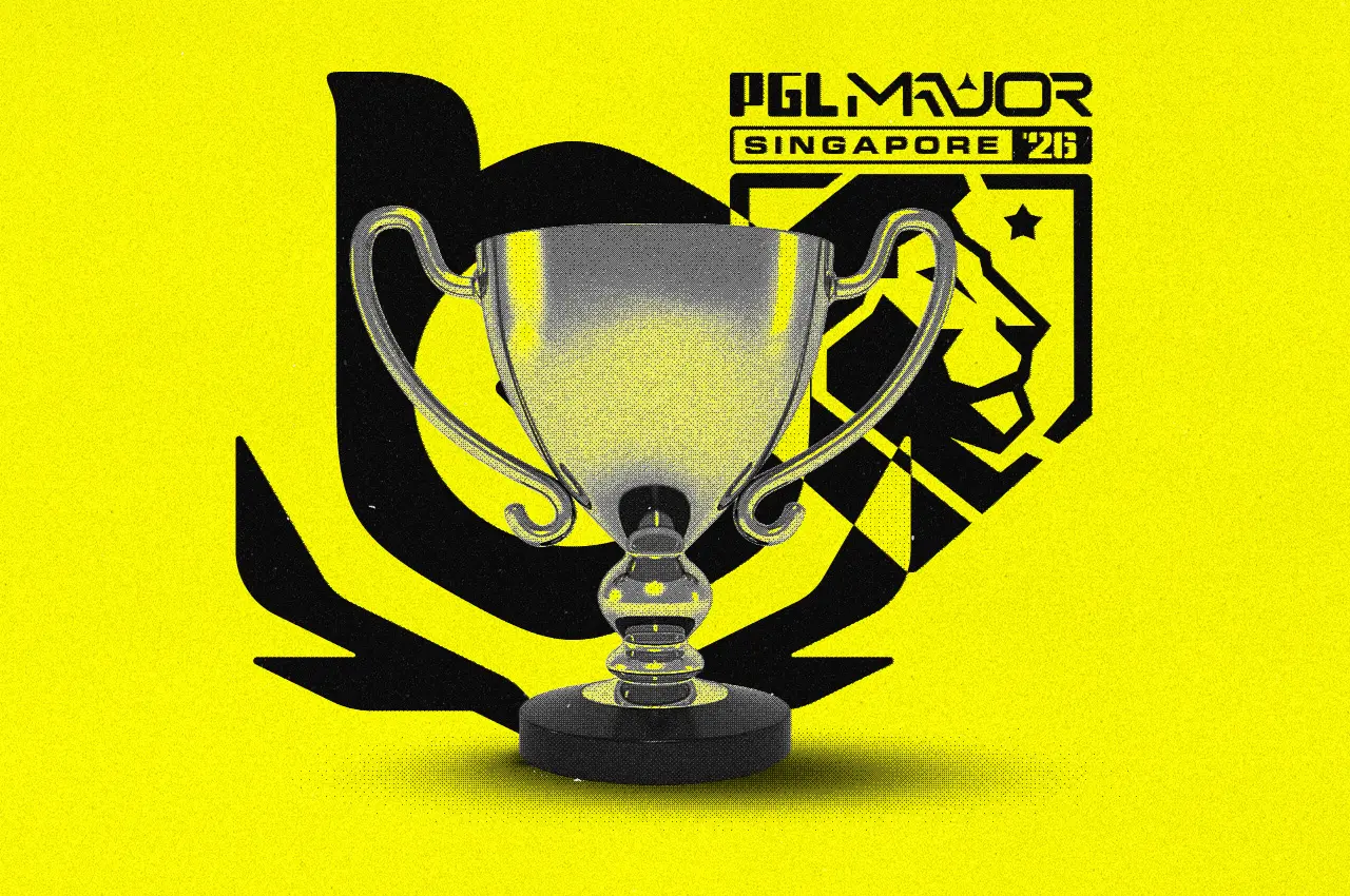 Графика для статьи OFFSTAGE про путь BC.Gameк PGL Major Singapore 2026
