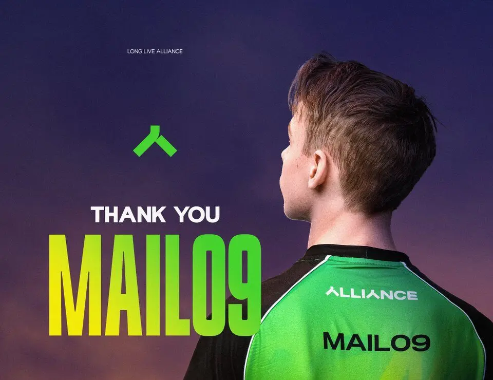 Анонс Alliance об уходе рифлера Лиама «MaiL09» Тюгеля.
