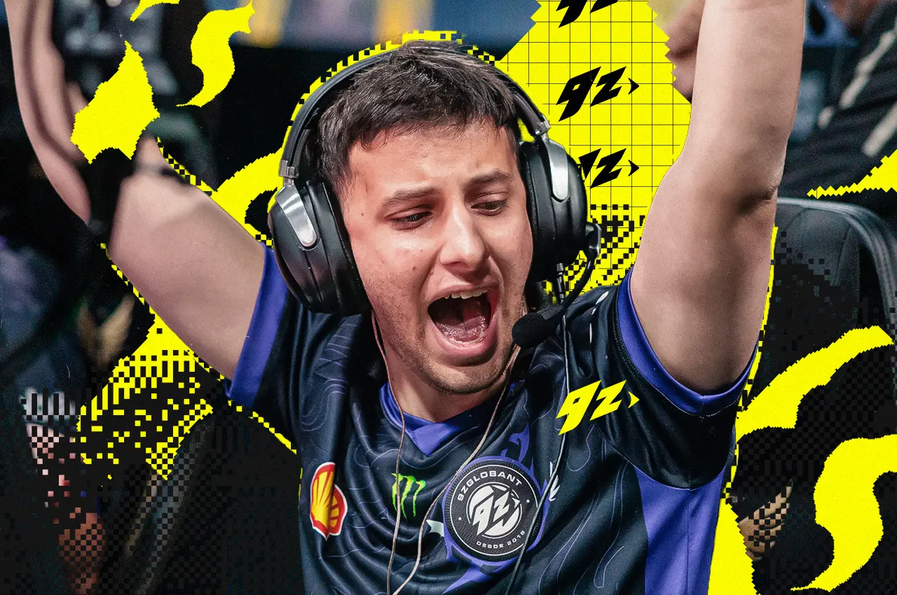 Графика OFFSTAGE к статье про анализ выступления 9z на IEM Cologne Major 2026