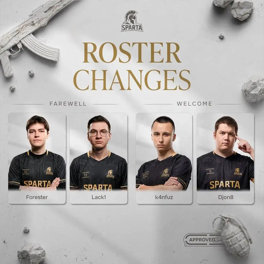 Анонс замен в SPARTA Esports